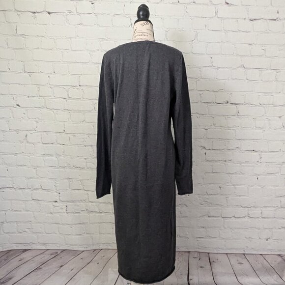 Something Navy Gray Knit Long Sleeve Sweater Dress M NEW Minimalist - Picture 6 of 8